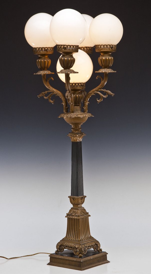 Iron & Brass Banquet Lamp (1 of 7)