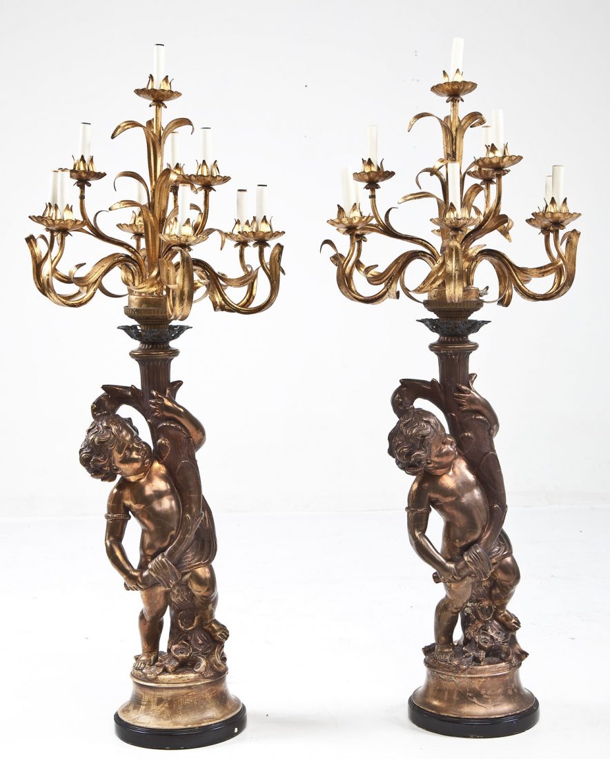 Pair of Large Louis XV Style Candelabras (1 of 6)