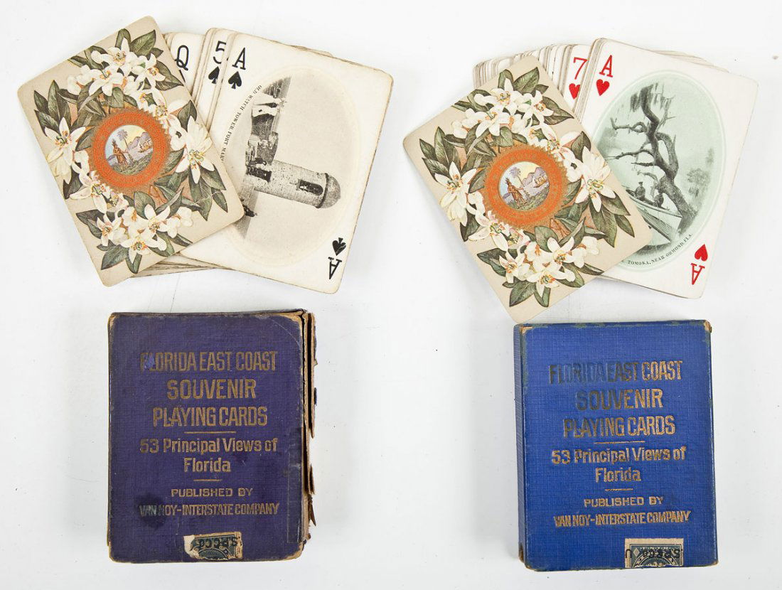 2 Decks Early 20th C Florida Souvenir Playing Card (1 of 1)