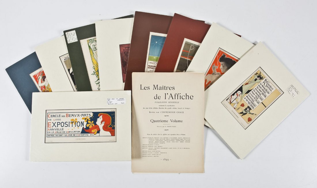 9 Les Maitres de l'Affiche Prints Circa 1890's (1 of 3)