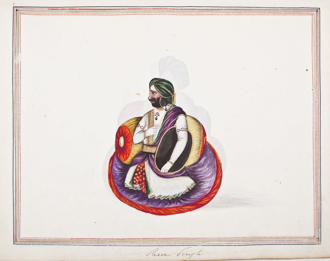 19th C Album of 60 Watercolors of India (1 of 10)