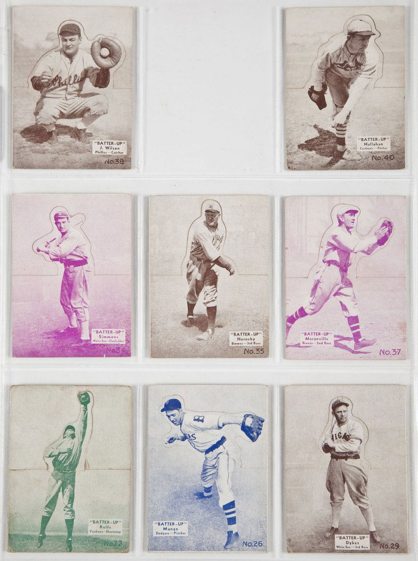 8 Circa 1934-1936 "Batter-Up" Baseball Cards (1 of 2)