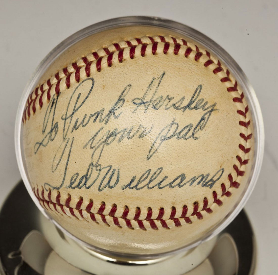 Ted Williams Signed Baseball in Case (1 of 3)