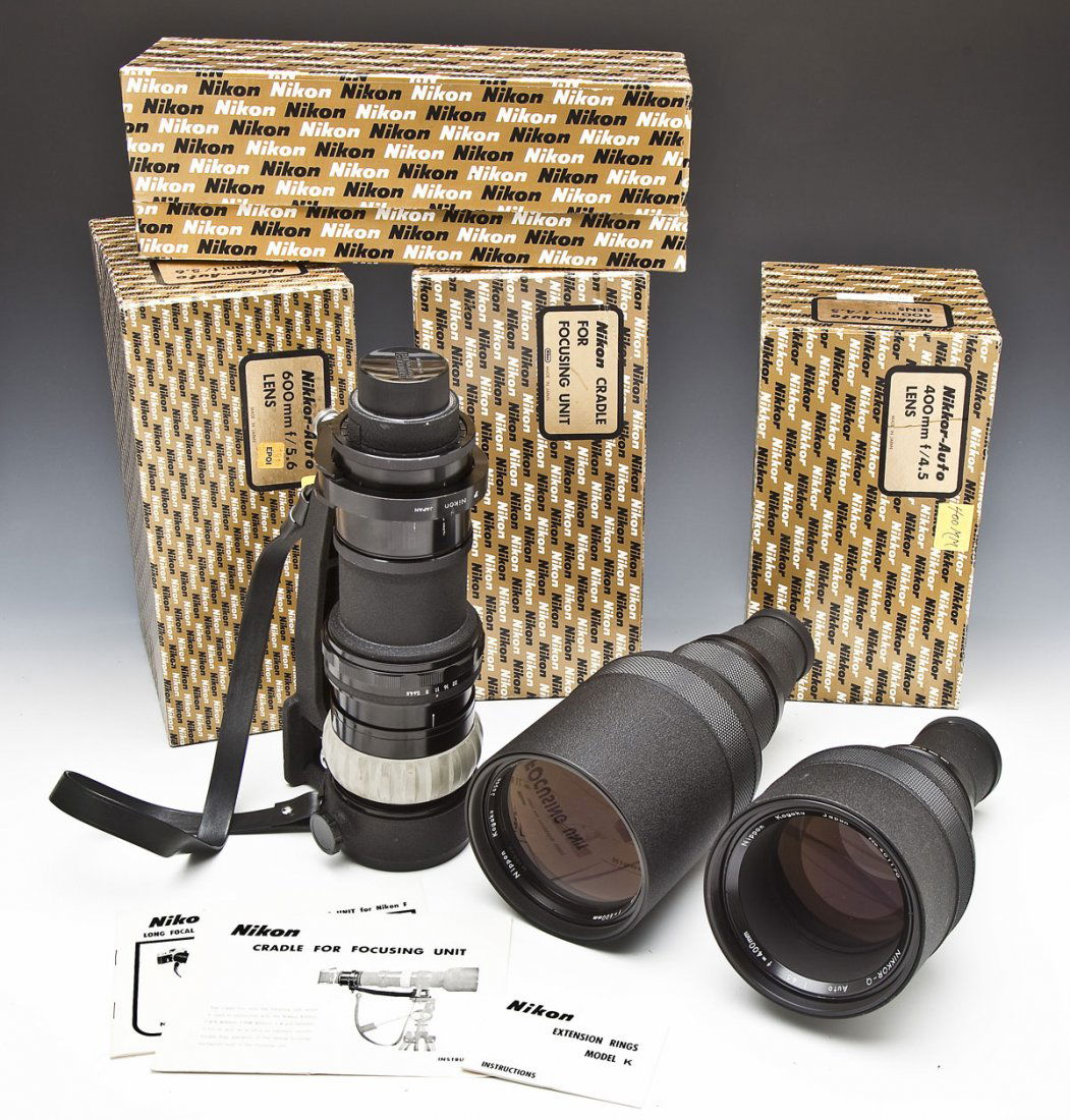 2 Nikon Nikkor Long Focal Lenses & Focusing Unit (1 of 8)