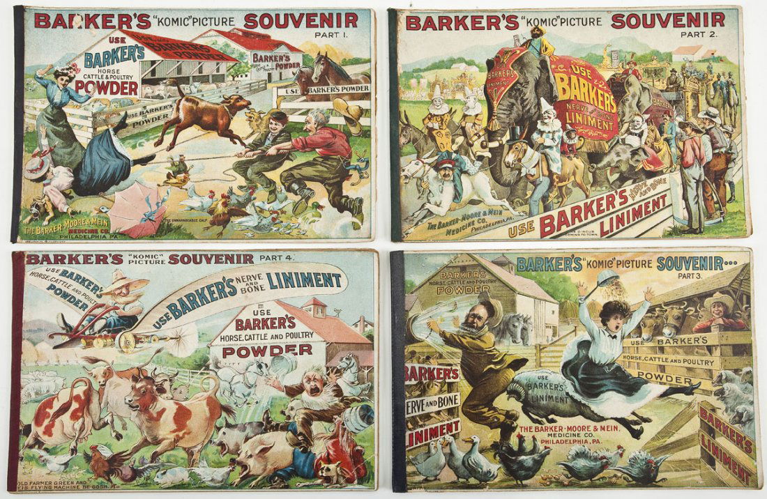 4 C 1910 Barker's Medicine Adv Souvenir Books (1 of 7)