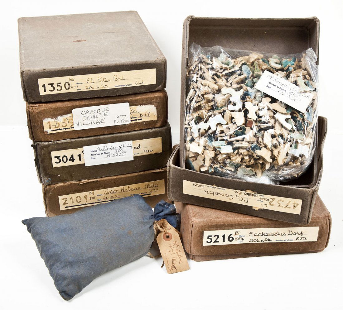 7 C 1930's British Wood Jigsaw Puzzles (1 of 4)