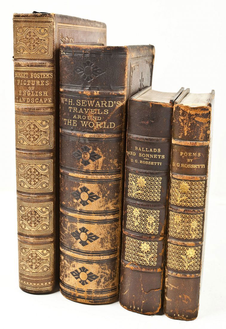 4 19th C Hardcover Books w/ Fine Bindings (1 of 7)