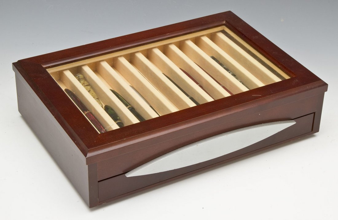 27 Pens & Pencils in Wooden Display Case (1 of 4)