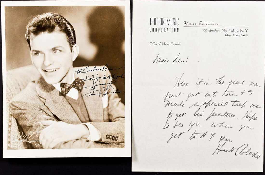 Early Signed Photograph of Frank Sinatra (1 of 4)