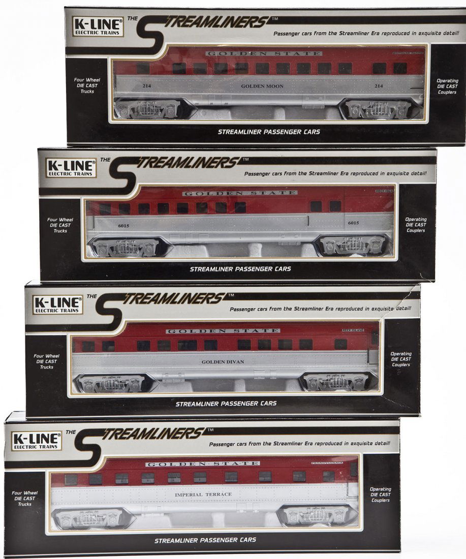 4 K-Line Streamliner Passenger Cars in OBs (1 of 2)