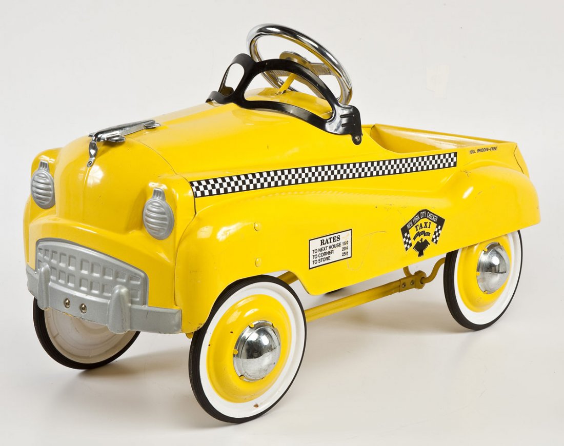 Yellow NYC Checker Taxi Pedal Car