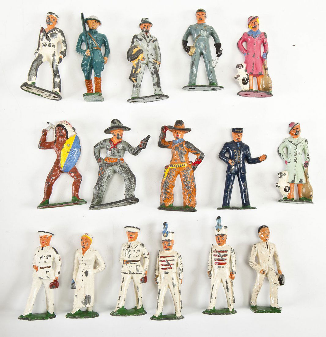 16 Lead Painted Soldiers & Occupations (1 of 4)