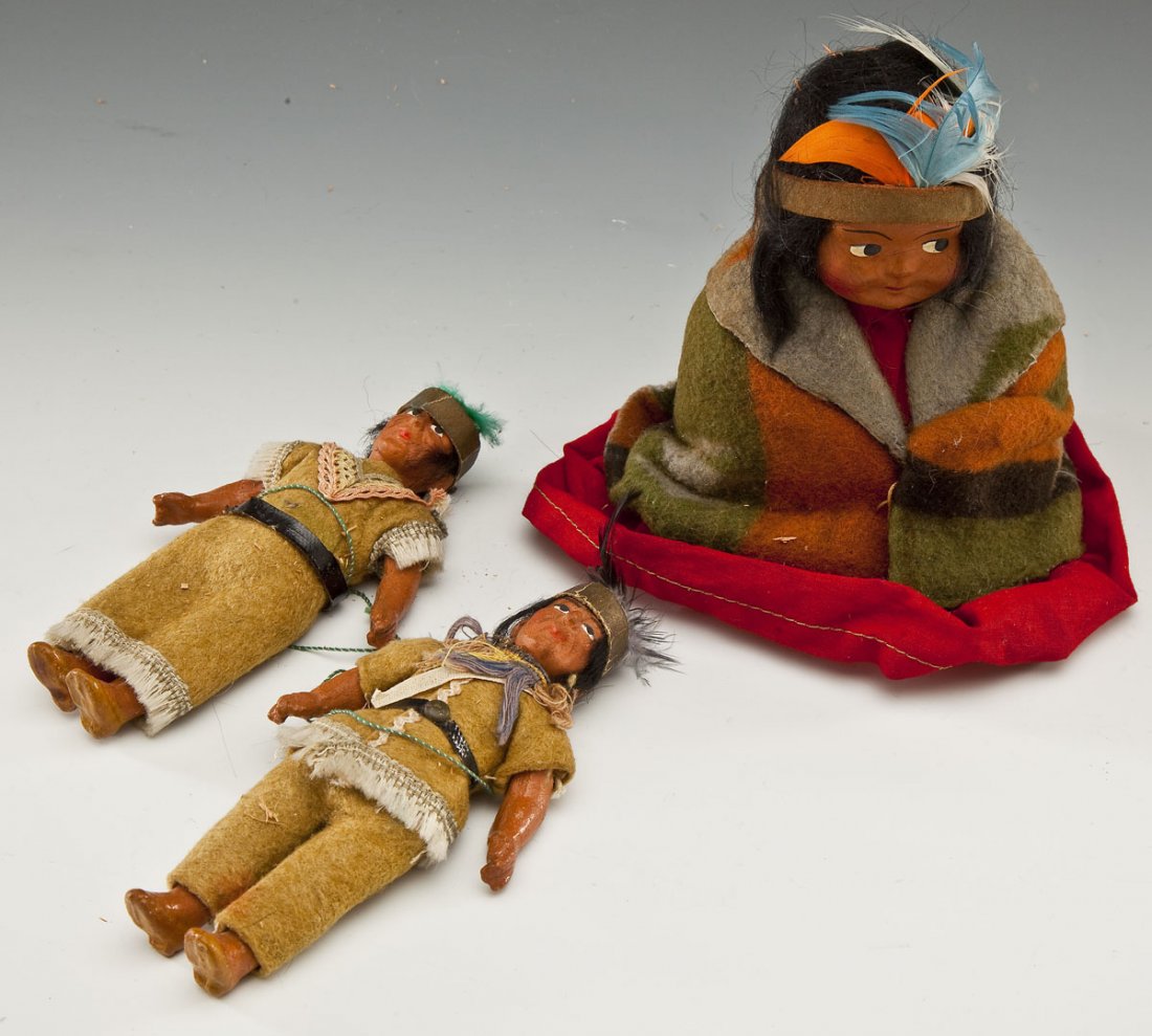 3 Native American Dolls incl Skookum (1 of 6)