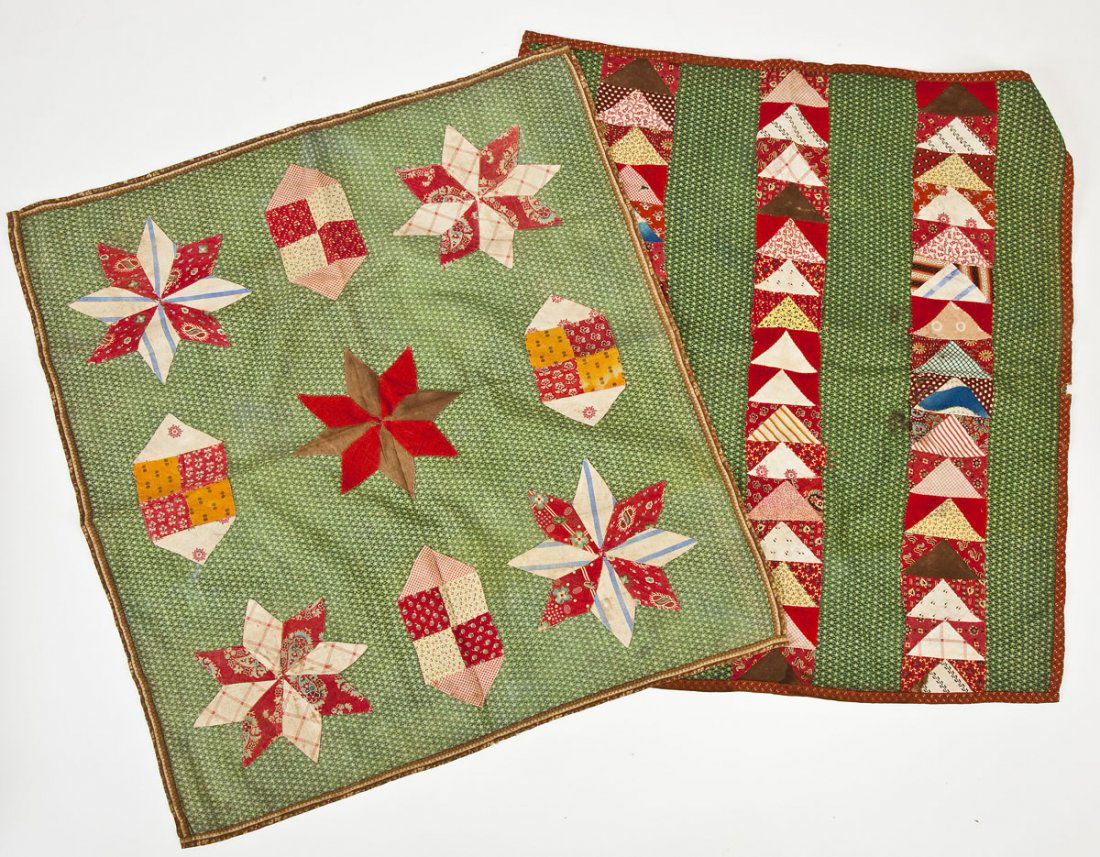 2 Antique Doll Quilts incl Flying Geese (1 of 5)