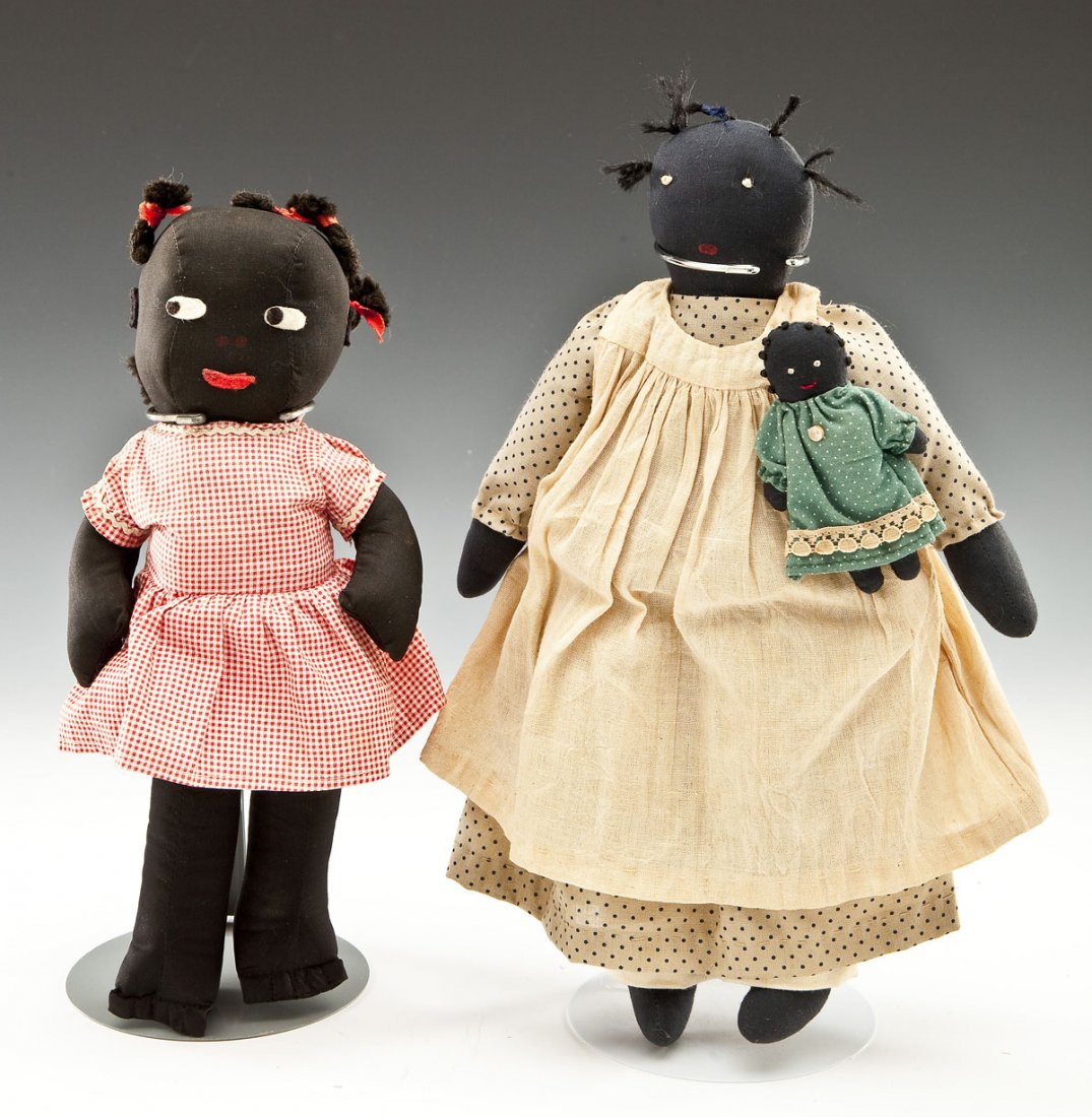 2 Vintage Black Americana Cloth Dolls (1 of 3)