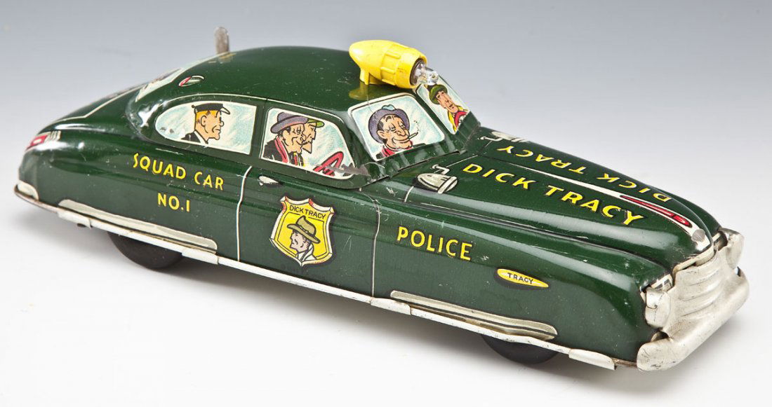 Circa 1949 Marx Dick Tracy Wind-Up Squad Car (1 of 5)