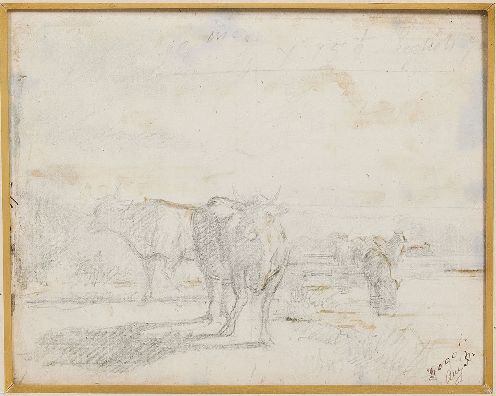 Continental School (19th C) Landscape with Cattle (1 of 9)