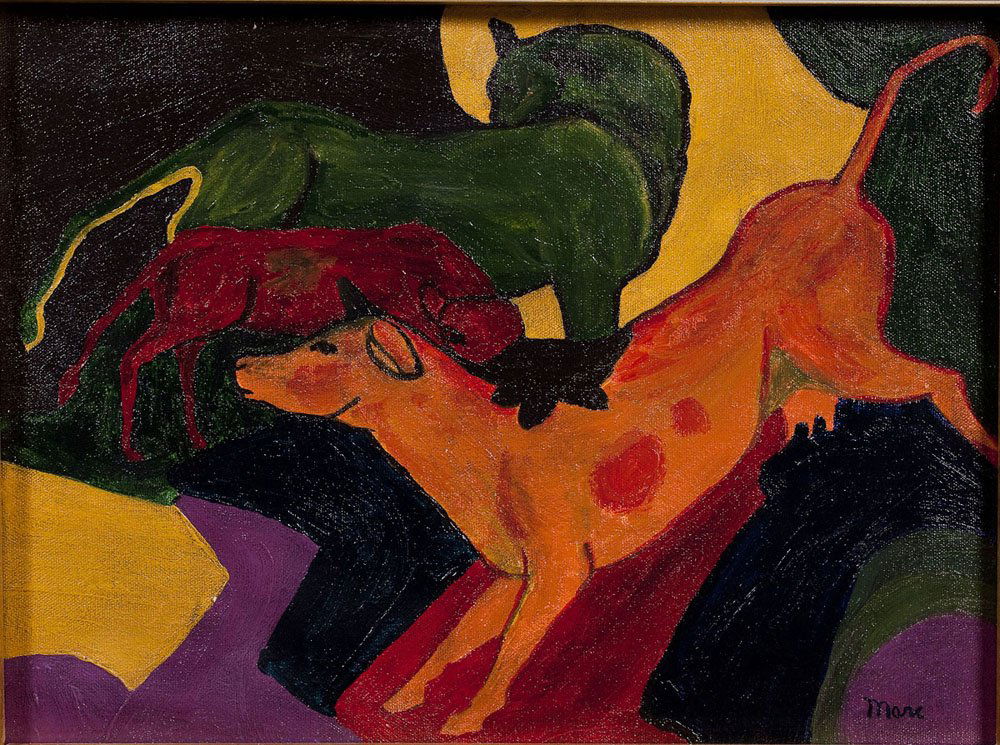 Continental School (20th Century) Abstract of Cows (1 of 4)