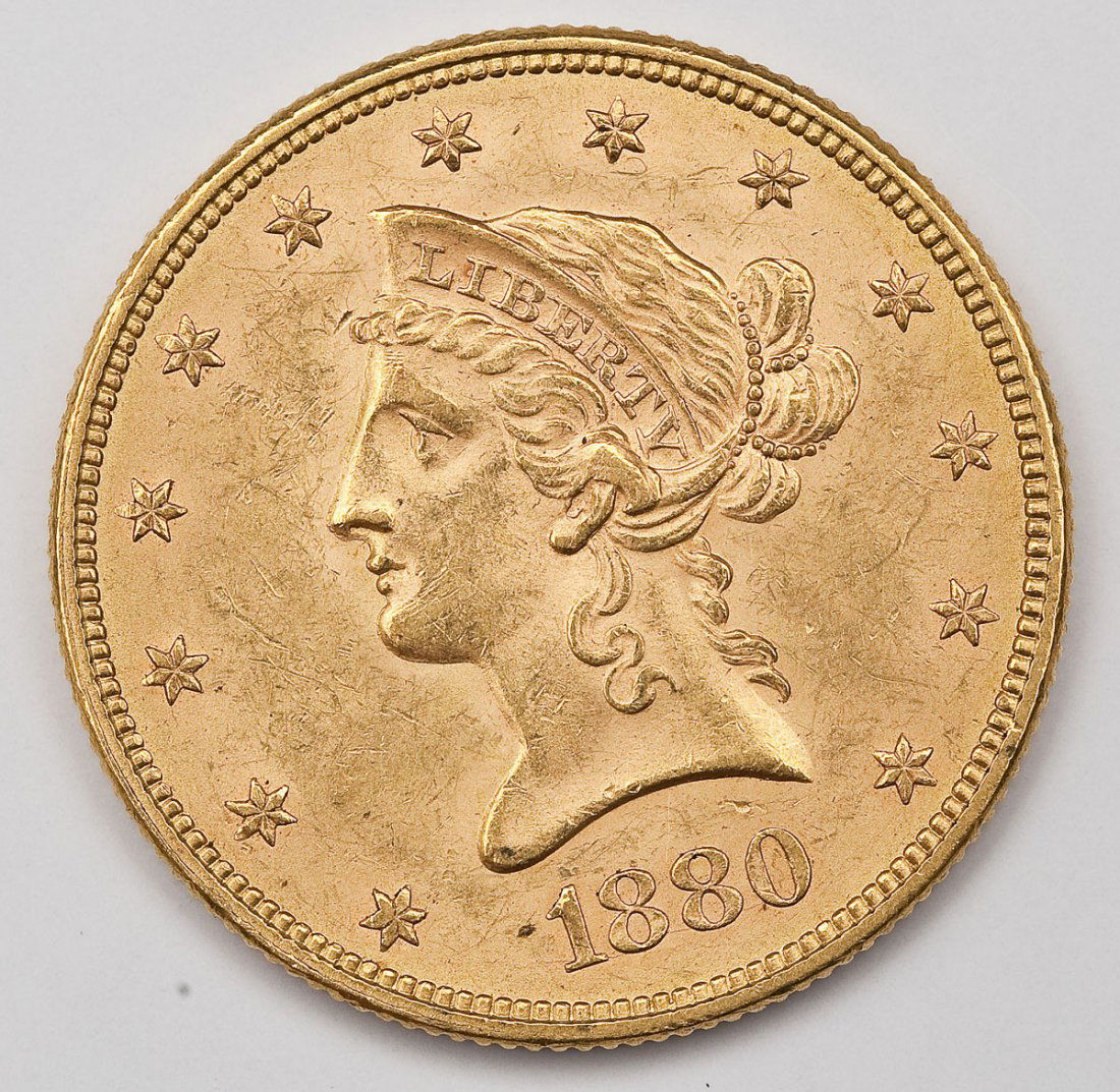 1880 Liberty Head $10 Gold Eagle (1 of 2)
