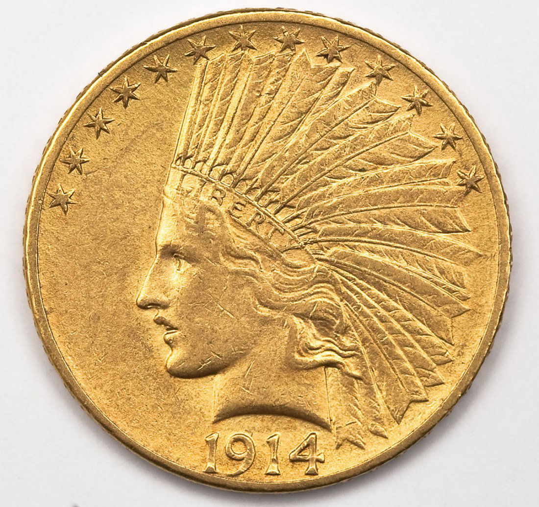 1914 Indian Head $10 Gold Eagle (1 of 2)