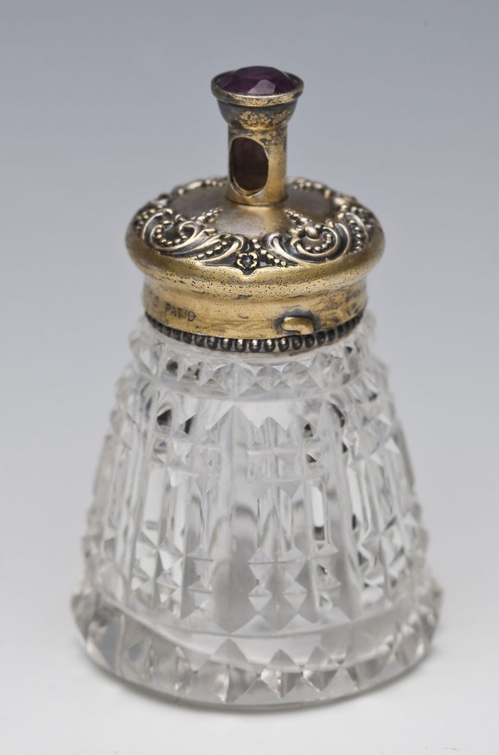 Foster & Bailey Sterling, Amethyst & Glass Perfume (1 of 5)