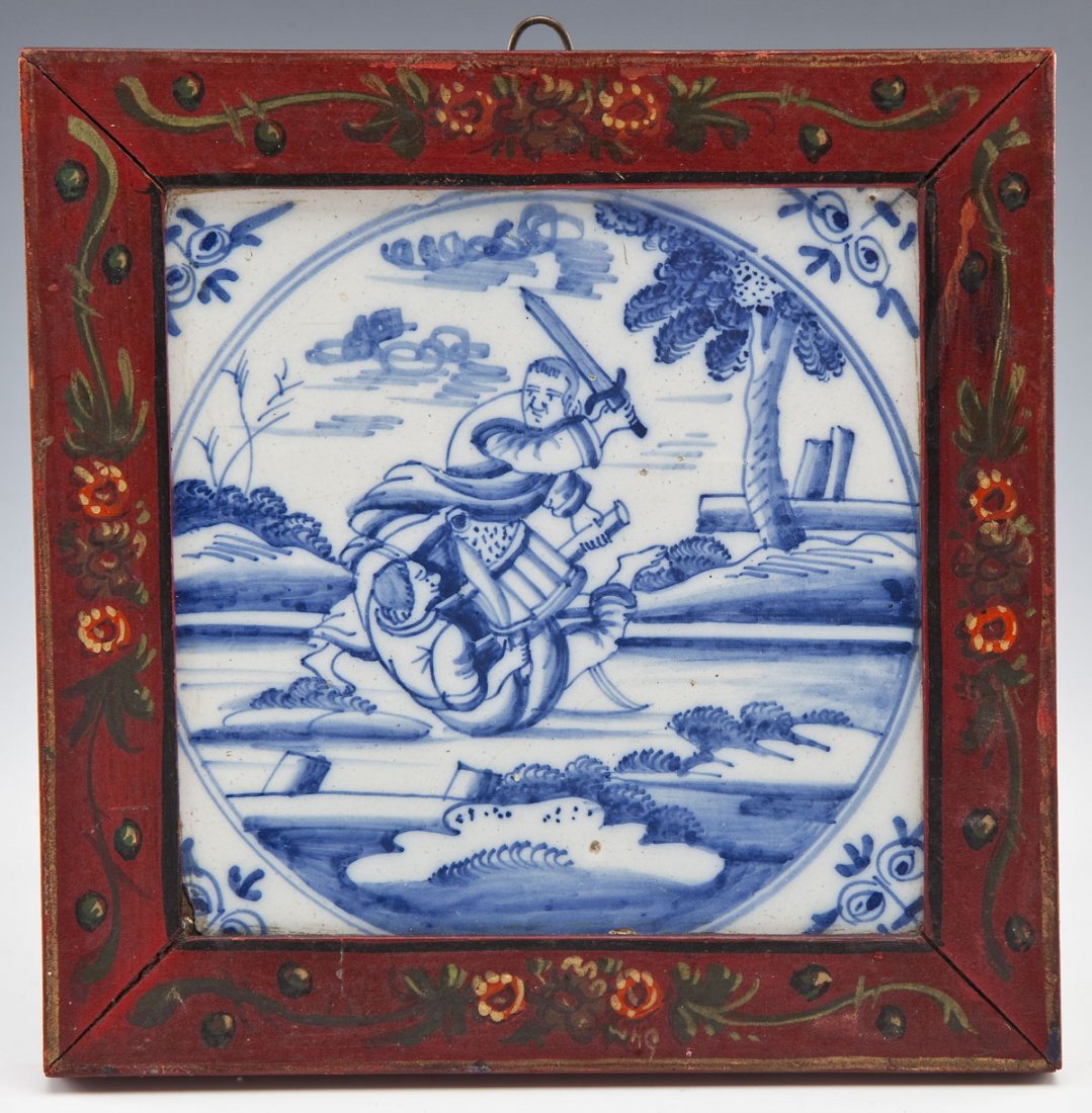 Dutch Delft Tile with Soldiers (1 of 4)