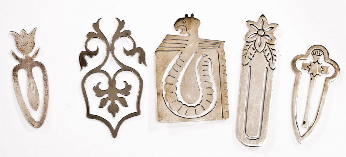 5 Mexican Sterling Silver Bookmarks (1 of 2)
