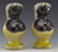 Pr French Mid-Century Art Pottery Figural Vases