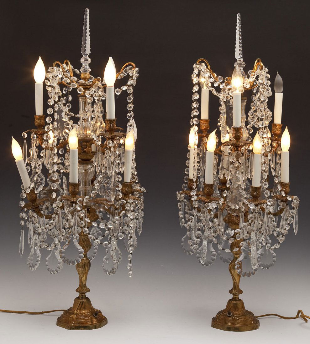 Pair of Crystal Table Chandeliers (1 of 8)