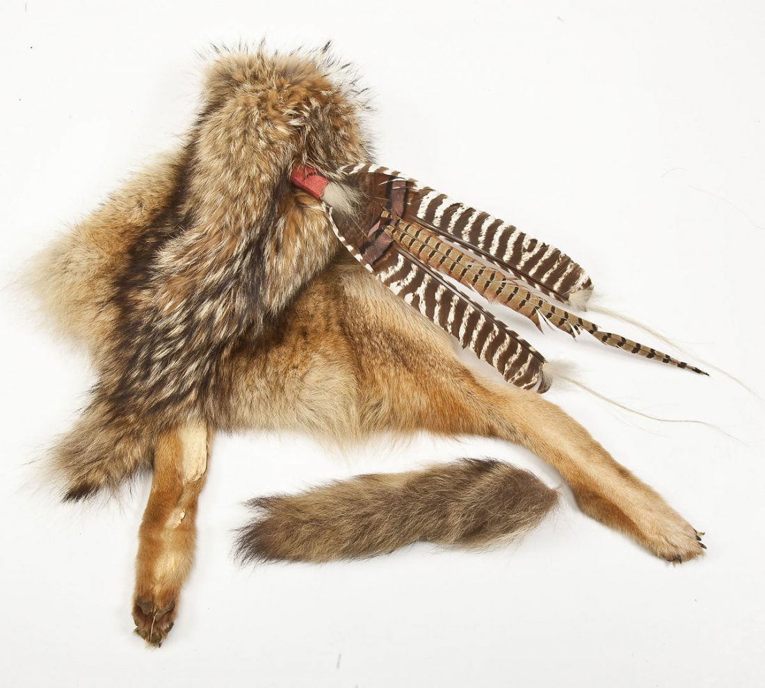 Red Fox Headdress with Pheasant Feathers (1 of 3)
