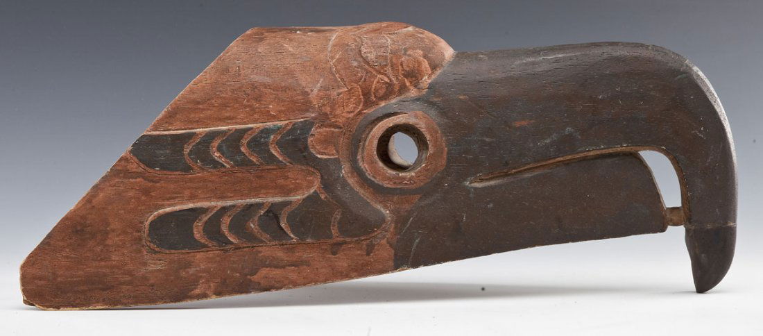 Northwest Coast Polychrome Carved Eagle Mask (1 of 6)