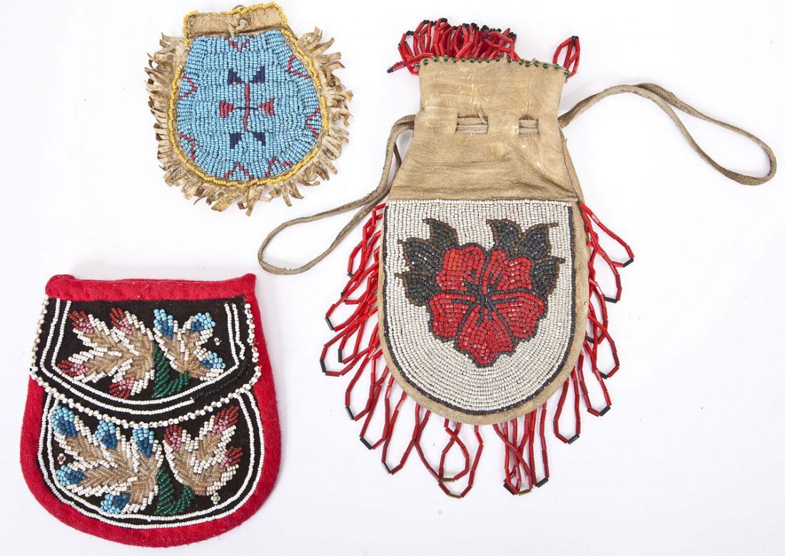 3 Native American Beaded Bags (1 of 3)