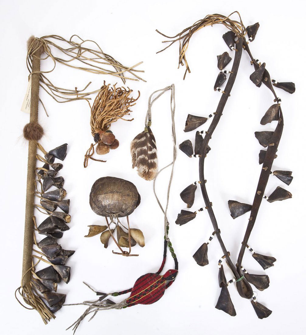 5 Native American Ceremonial Objects incl Rattles (1 of 9)
