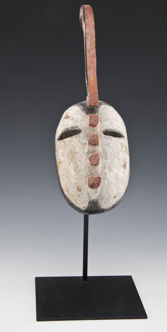 Carved & Polychrome Wooden African Mask (1 of 5)
