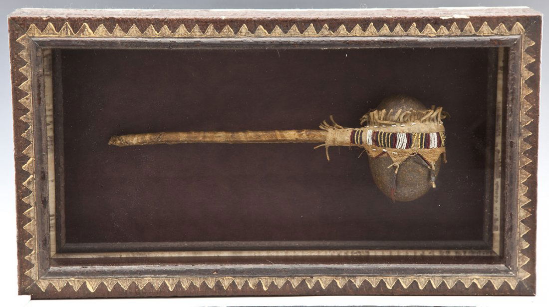 Native American War Club in Shadow Box (1 of 4)