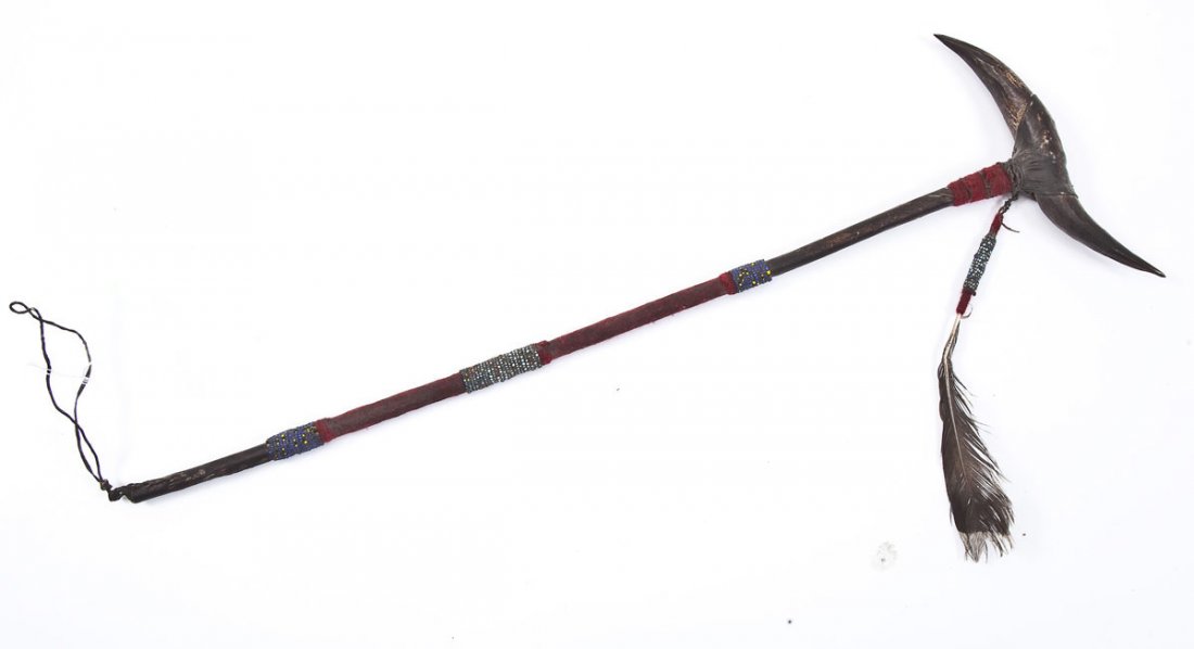 Plains Tribe Dance Double Horn Club (1 of 3)