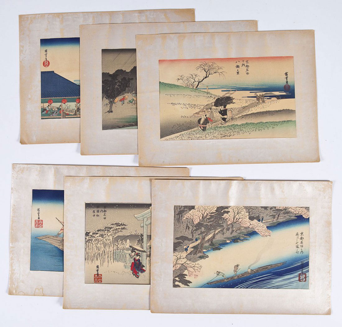 6 Utagawa Hiroshige (Japan, 1797-1858) Woodblocks (1 of 5)