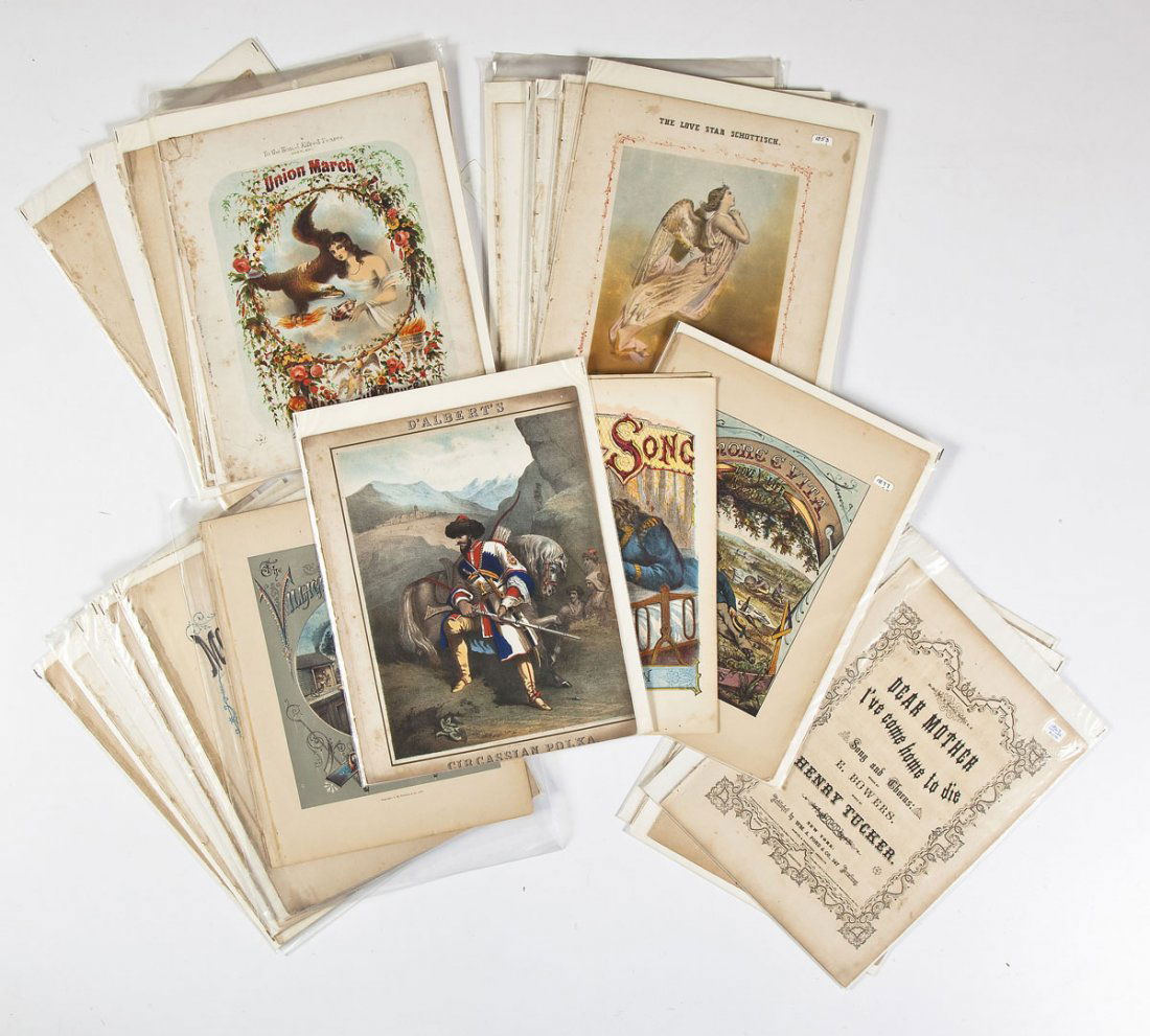 25 Pcs Mid-Late 19th Century Sheet Music (1 of 5)