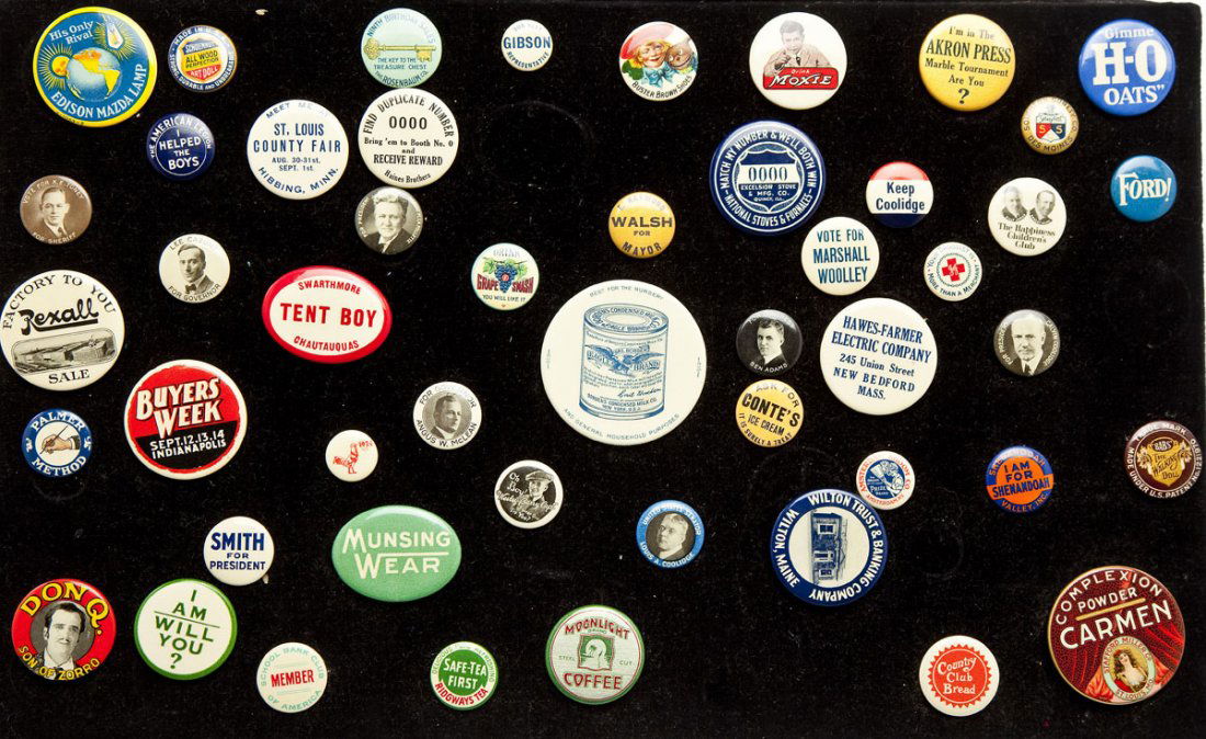 49 Vintage Celluloid Pinback Buttons (1 of 5)