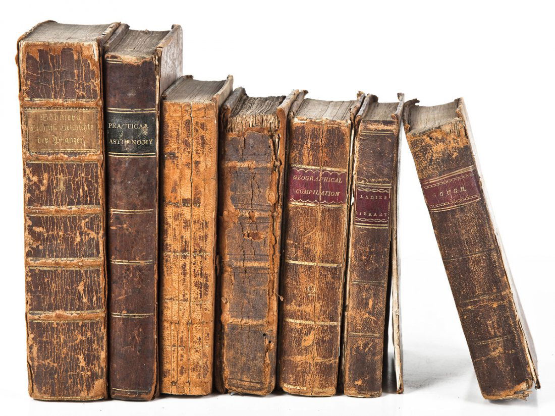 7 19th C Leather-Bound School Books (1 of 10)