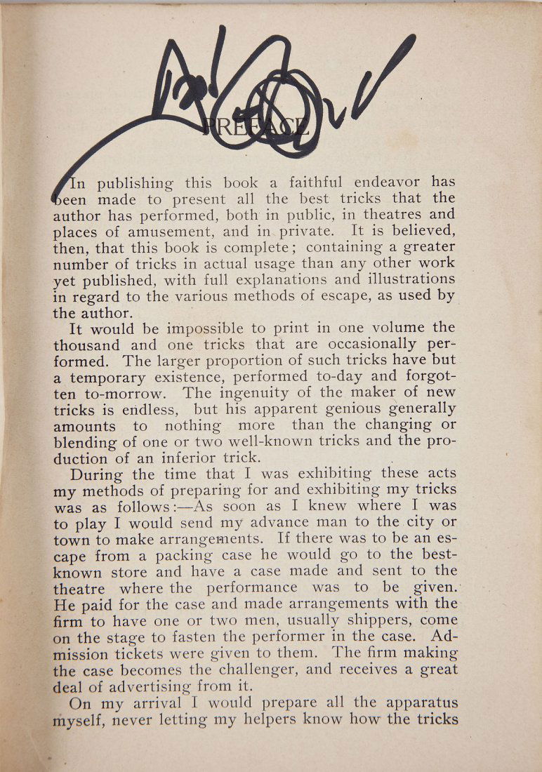 David Copperfield Signed 1909 Oudini Pamphlet (1 of 6)