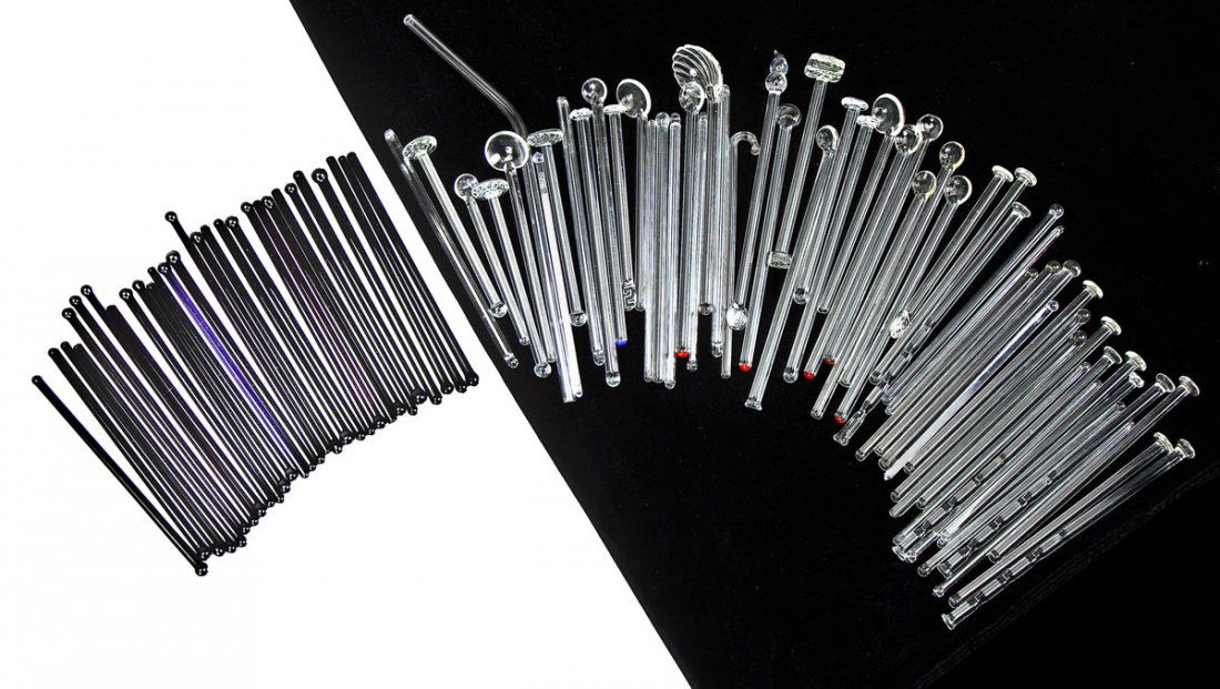 85 Blown Glass Swizzle Sticks (1 of 5)