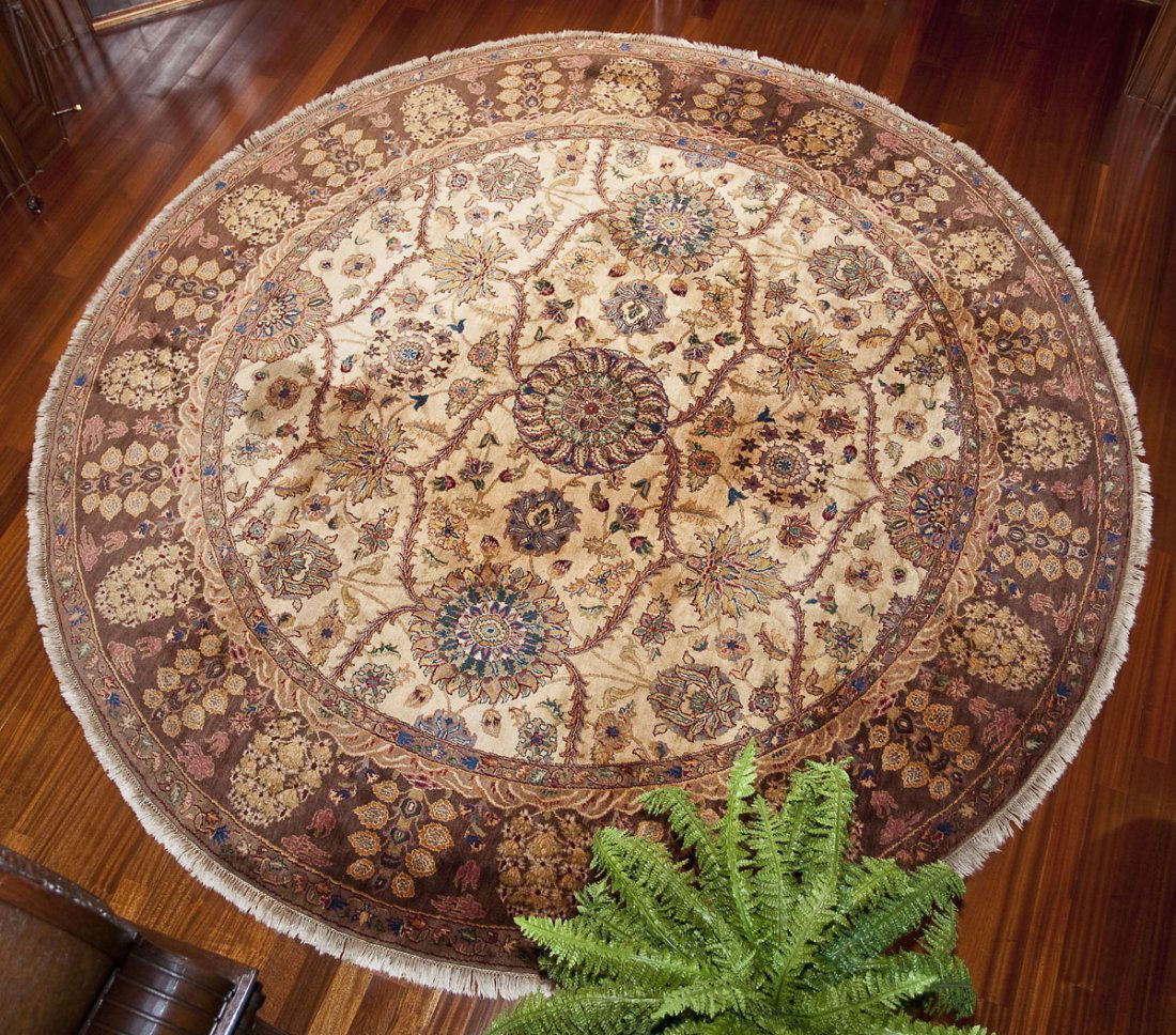 Round Indo-Persian Room Size Rug (1 of 3)
