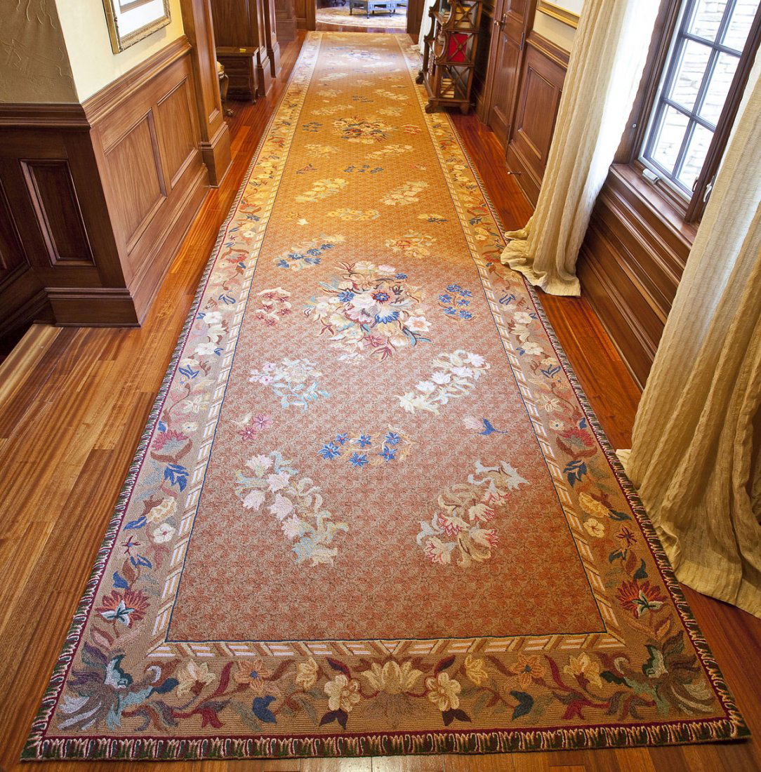 Large Custom Designed Needlepoint Hall Runner (1 of 5)