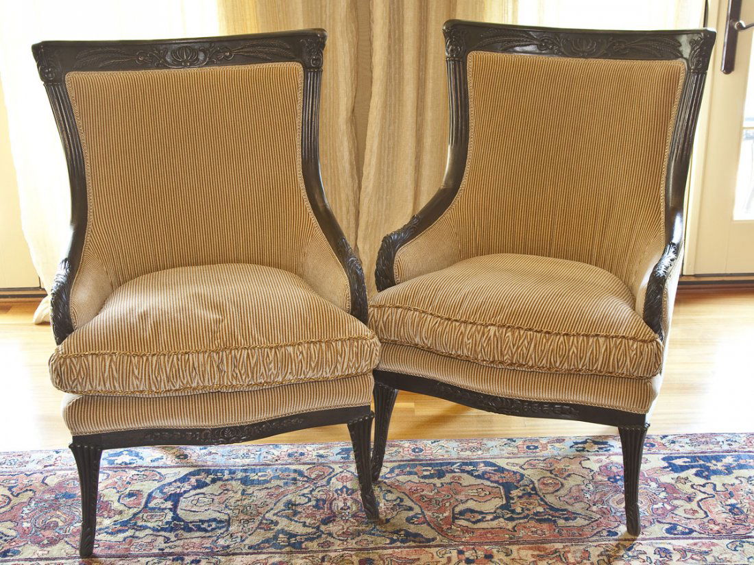Pair French Style Arm Chairs Carol Hicks Bolton (1 of 3)