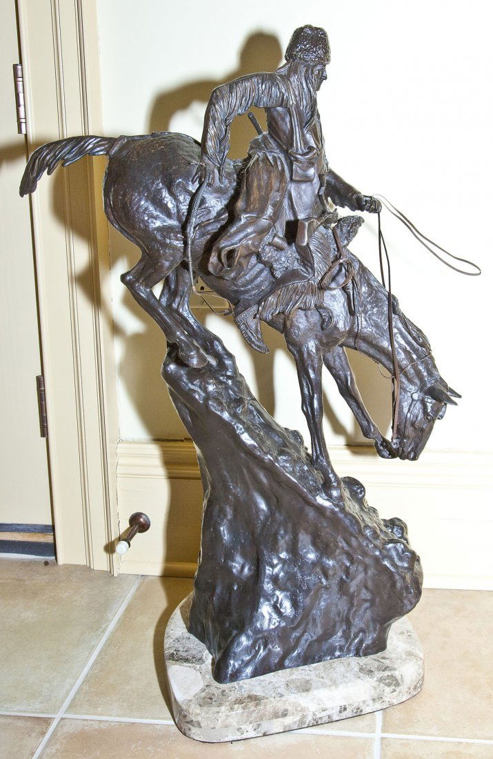 Remington Style Bronze Sculpture (1 of 3)