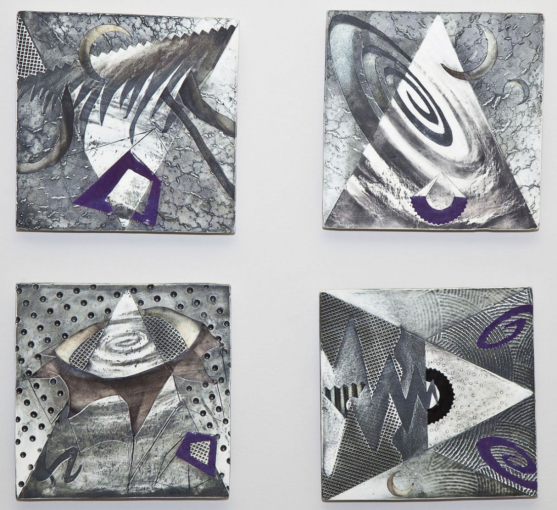 4 Signed Ceramic Wall Sculptures (1 of 2)