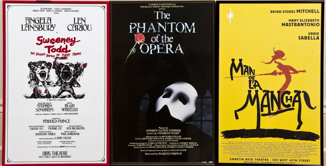 Three Framed Broadway Posters (1 of 1)