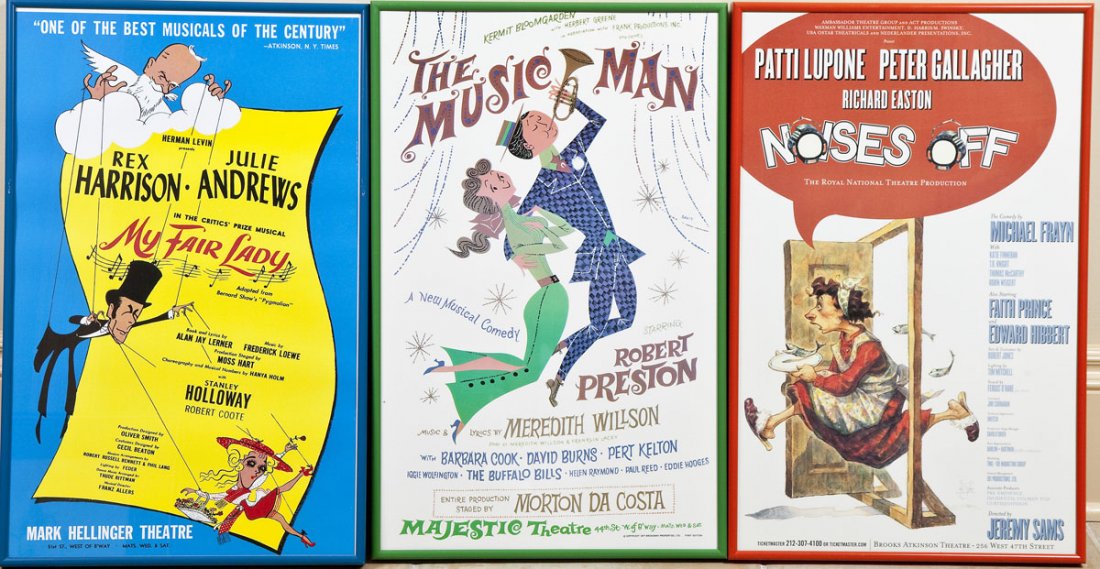 Three Framed Broadway Posters (1 of 1)
