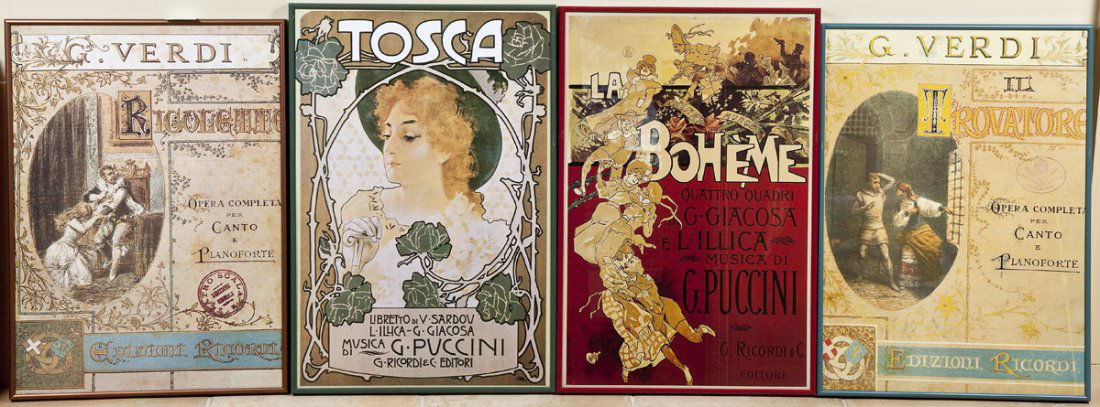Four Framed Opera Posters (1 of 1)